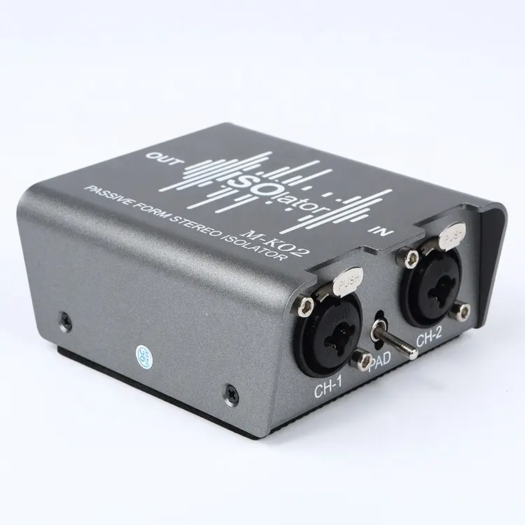 Dual-Channel 6.5 XLR Mixer Audio Isolator Professional Quality Audio Isolator Noise