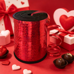 Party Love Red Shiny Ribbon 500m Party Decorations For Elegant Decor for Special Occasions - Product Image 4