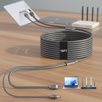 Cable Adaptador Starlink Mini 2 en 1 DC USB3.0 |   Carga Rápida 5A, Alta Velocidad de 1000 Mbps |   Malla de protección trenzada de TPE impermeable