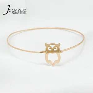 Groothandel Mooie Uil Bangles Vrouwen Sieraden Vergulde Leuke Dieren Armband