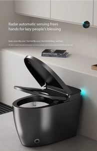 Luxury Smart Auto-Open Close Lid Strong Flush Remote Control Matte <strong>Black</strong> Elongated Luxury <strong>Toilet</strong> Works Any Water Seat Heating - Product Image 5