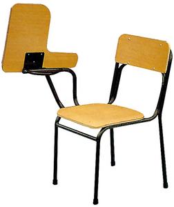 Silla de madera contrachapada con almohadilla de escritura para estudiantes, taburete duradero para clase de escuela <span class=keywords><strong>primaria</strong></span> - Product Image 5
