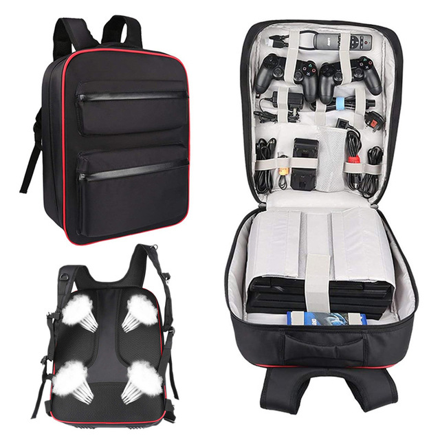 BSCI Factory Hiking Water Resistant PS4 PS5 Travel Storage Computer Game Tactical Organizer Mochila Backpack