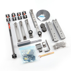 อุปกรณ์ลูกล้อประตูแบบกดปุ่ม 2 และ 3 ทาง สำหรับรางประตูไม้บานเลื่อนแบบแคบ - Product Image 1