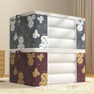 Sac de rangement pour couettes et vêtements en tissu non tissé avec fermeture éclair pour le voyage et l'organisation des vêtements - Product Image 6