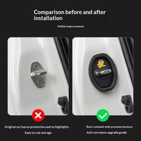 Couvre-serrure de porte de voiture en silicone, silencieux, anti-rouille, protection universelle, pièces de modification intérieure avec logo personnalisé