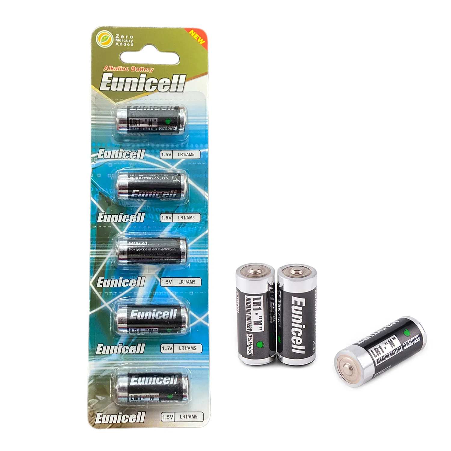 Eunicell Label Pribadi Baterai Kering 1.5V LR1 Alkaline