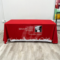 Couverture de table convertible Jeté de table en polyester plat à 4 faces imprimé par sublimation colorée pour table pliante de 8 pieds ou 6 pieds