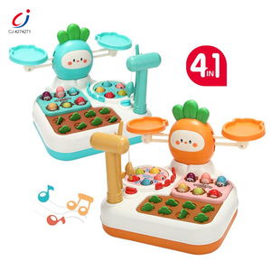 Jeu de tirage de carottes Chengji, jouet de bureau, cadeau 4 en 1 multifonctionnel, échelle de balance mathématique colorée de <span class=keywords><strong>dessin</strong></span> <span class=keywords><strong>animé</strong></span>, jouets éducatifs préscolaires - Product Image 1