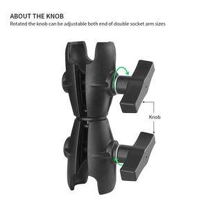 Bras pivotant double en plastique composite de 1,5 po / 38 mm / tailles C VIN-C-DLG2A pour support GPS de véhicule VIN-C-DLG2A/VIN-C-DLG2B - Product Image 5