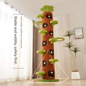 250-280cm Höhenverstellbarer Baumförmiger Katzenbaum - Vertikales Katzenmöbel für Mehrere Katzen mit Ruhekabinen & Kratzbaum - Product Image 6