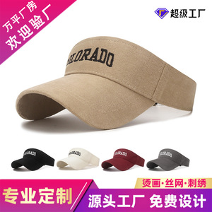 Colorado Embroidered Visor Cap Breathable Sunshade <b>Summer</b> Outdoor <b>Hat</b> Adult Unisex - Product Image 5