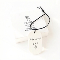 Boîte cadeau personnalisée avec logo imprimé suspendu plâtre d'aromathérapie en céramique diffuseur d'huiles essentielles pour voiture désodorisant suspendu