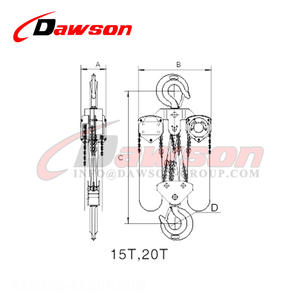 DAWSON DS-<span class=keywords><strong>SL</strong></span>-A 0.25 t-20t rantai blok, rantai tangan <span class=keywords><strong>Hoist</strong></span> untuk mengangkat - Product Image 5