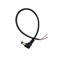 Fiche mâle Dc 2.1x5.5 droit/Angle droit 90 degrés vers queue de cochon fil de cuivre nu avec câble d'alimentation Dc 12V pour lumière LED