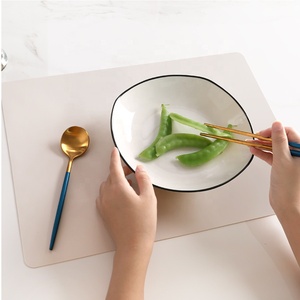 Customizable Reusable Non-Toxic Silicone Classic Design <b>Rectangle</b> Shape Food Grade Extra Large Durable Easy Use Feeding <b>Placemat</b> - Product Image 3