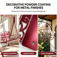 Revêtement en poudre époxy polyester rouge rubis à motif aquatique, compatible OEM/ODM personnalisé pour l'application intérieure sur métal (revêtements et peintures)