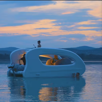 Bateau ponton pliable gonflable solaire ELECTRICAT, bateau de plaisance à énergie solaire, bateau de ponton à propulsion amusante