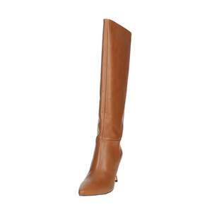 Paola Ferri Bottes hautes en cuir pour femme D4649, style à talons marron - Product Image 6