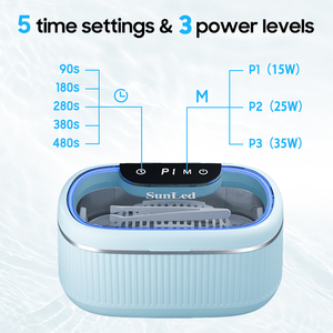 Nettoyant à ultrasons portable pour instruments dentaires, vente en gros d'usine, avec 3 niveaux de puissance et 5 réglages de minuterie - Product Image 3