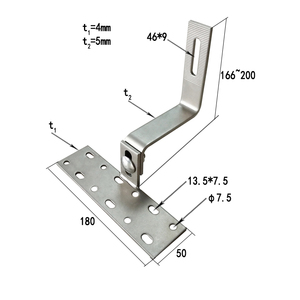 Système de fixation de <span class=keywords><strong>panneaux</strong></span> solaires en acier inoxydable et aluminium pour toitures à tuiles plates et à ardoises - Product Image 1