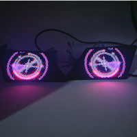 Nouveau panneau d'affichage LED multifonctionnel pour voiture, yeux de démon, yeux d'aigle, yeux de diable, écran clignotant, programmable par application