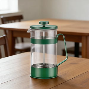<span class=keywords><strong>Cafetière</strong></span> Écologique 350-1000ML en Verre Borosilicate avec <span class=keywords><strong>Filtre</strong></span> Réutilisable Durable pour la Maison et le Bureau Usage Quotidien - Product Image 1