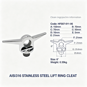 Anneau de levage en acier inoxydable AISI316 pour yacht marin, quincaillerie marine - Product Image 3