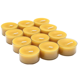 Velas de Cera de Abeja Amarilla Orgánicas, 12 Unidades, Aroma Natural, Sin Humo, Combustión Limpia, para Diwali, Cumpleaños, Pascua, Decoración del Hogar - Product Image 1