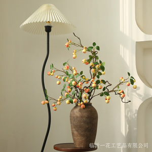 Bouquet de fleurs artificielles Yihua Floral Art, pommes et baies, 64 cm, fleurs en soie, décoration d'intérieur, style moderne et simple - Product Image 3