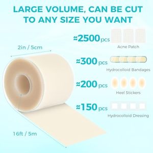 YOJO Bande adhésive médicale hydrocolloïde extra large, flexible, imperméable, ultra absorbante, auto-adhésive, en rouleau, stérilisée EO - Product Image 2