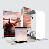 Stand en profilé aluminium 13x13 pieds pour Dubaï, Émirats arabes unis, installation facile, système modulaire pour événements itinérants