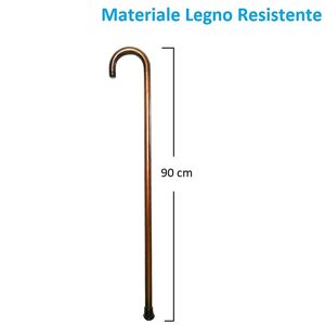 Canne de marche en bois marron 90 cm, élégante et durable, pour personnes âgées - Product Image 2