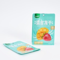 Sachet souple OEM à fond carré thermoscellable et refermable avec fermeture éclair pour emballage alimentaire de noix et snacks, qualité alimentaire
