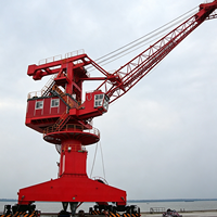 Grue à flèche monopode et bipode pour centrale électrique offshore, grue portique flottante pour chantier naval, grue à flèche inclinable de type portique
