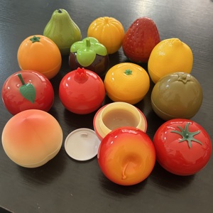 ISMAN Prêt à expédier <span class=keywords><strong>Pot</strong></span> cosmétique vide en forme de fruit 30g (Citron, Pêche, Fraise, <span class=keywords><strong>Pomme</strong></span>, Poire, Tomate) pour crème, Vente en gros, Direct usine - Product Image 1