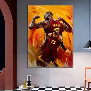 Giocatori di basket LeBron James Graffiti ritratto Pop Art immagini a parete e Poster per la decorazione domestica soggiorno decorazione tela