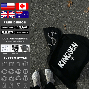 เสื้อฮู้ดดี้ทรงโอเวอร์ไซส์ผ้าเฟรนช์เทอร์รี่เนื้อหนา พิมพ์ลายสกรีน ประดับคริสตัล ฟอกสีซีดแบบซันเฟด ล้างสีแบบแอซิดวอช ทรงครอป ชายเสื้อแบบดิบ - Product Image 2