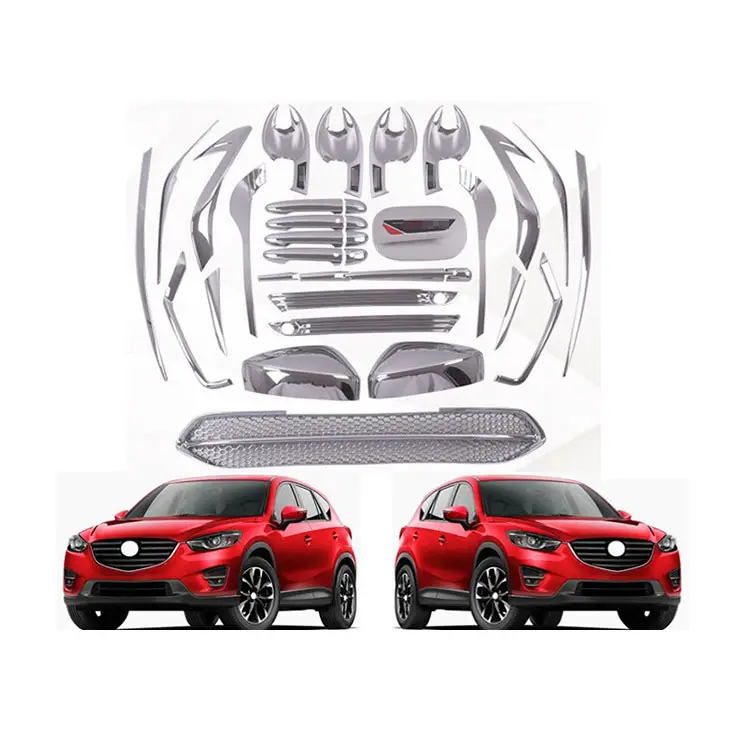 Griff Tür Schüssel Kraftstoff tank Abdeckung Umkehr spiegel Abdeckung Nebels chein werfer Augenbraue Modifiziert Dekorative Aufkleber Für Mazda 2017 CX-5