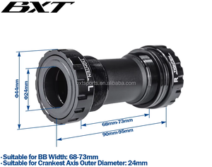 Soporte inferior BXT, 24mm/29mm, tipo roscado, <span class=keywords><strong>68mm</strong></span>-73mm, rodamiento sellado de aluminio, <span class=keywords><strong>eje</strong></span> de bicicleta integrado hueco, piezas <span class=keywords><strong>BSA</strong></span> DUB - Product Image 3