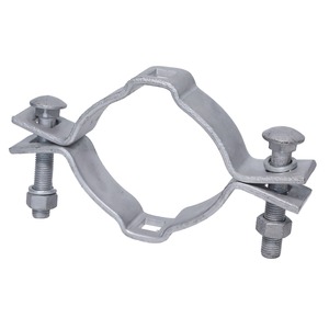 Banda de acero doblemente doblada Quan Pham de 8 pulgadas - 8-5/8 pulgadas, galvanizada en caliente según ASTM A-153, dos mitades de banda de acero de 1/4" x 1-1/2" - Product Image 3