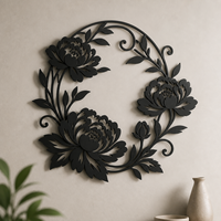 Décoration Murale Personnalisée en Métal 3D : Art Mural en Fer Forgé pour Mariage et Anniversaire, Ornement Mural Déco Animal et Végétal