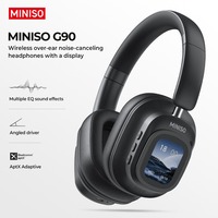 Casque MINISO G90 avec écran, réduction de bruit ANC, écouteurs sans fil 5.4, son stéréo HiFi, caisson de basses