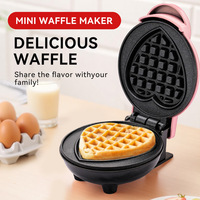 Mini gaufrier électrique Love pour voiture et extérieur, appareil de cuisine domestique en acier inoxydable