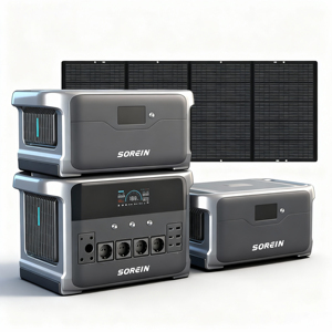 เครื่องกำเนิดไฟฟ้าโซลาร์เซลล์ Sorein 3000w 2000W 1000W 600W พร้อมแบตเตอรี่และแผงโซลาร์ - Product Image 1