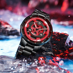 Montre rotative Kaleidoscope Sharingan, 3D, anime japonais, 42 mm, aiguille, quartz, luxe, étanche, mode, unisexe - Product Image 4