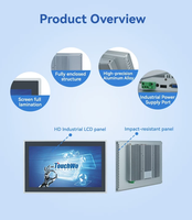 Panel PC Industrial de 7/8/10.1 Pulgadas para Montaje en Vehículos, Pantalla Táctil PCAP de 10 Puntos, IP65 Resistente, para Logística, Montacargas, Aluminio, VGA, VESA
