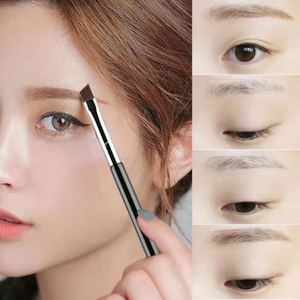 Pincel delineador de ojos tipo cuchilla, pincel plano biselado para cejas, pincel para polvo de cejas efecto oruga, pincel corrector de maquillaje - Product Image 2