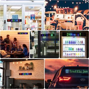 Bluetooth App kiểm soát Đăng Scrolling <span class=keywords><strong>LED</strong></span> ma trận Bảng điều chỉnh <span class=keywords><strong>RGB</strong></span> Màu màn hình mềm cho cửa hàng xe Thanh - Product Image 5