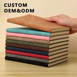 Wholesale Custom B5 <b>A5</b> Thick Soft Leather Hardcover Printed <b>Notepad</b> with 100 Sheets for Office Use and Gift - Product Image 1